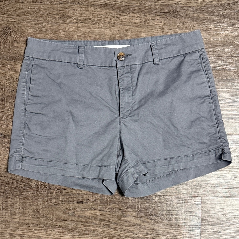 Old Navy Gray Fold-Cuff Cotton Shorts